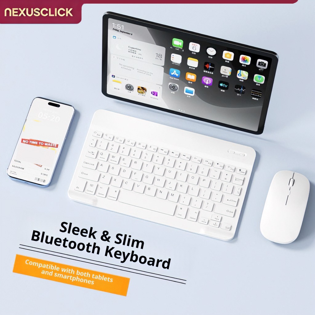 Android Tablet Gaming Accessories - NexusClick Bluetooth-toetsenbord en muis voor iPad