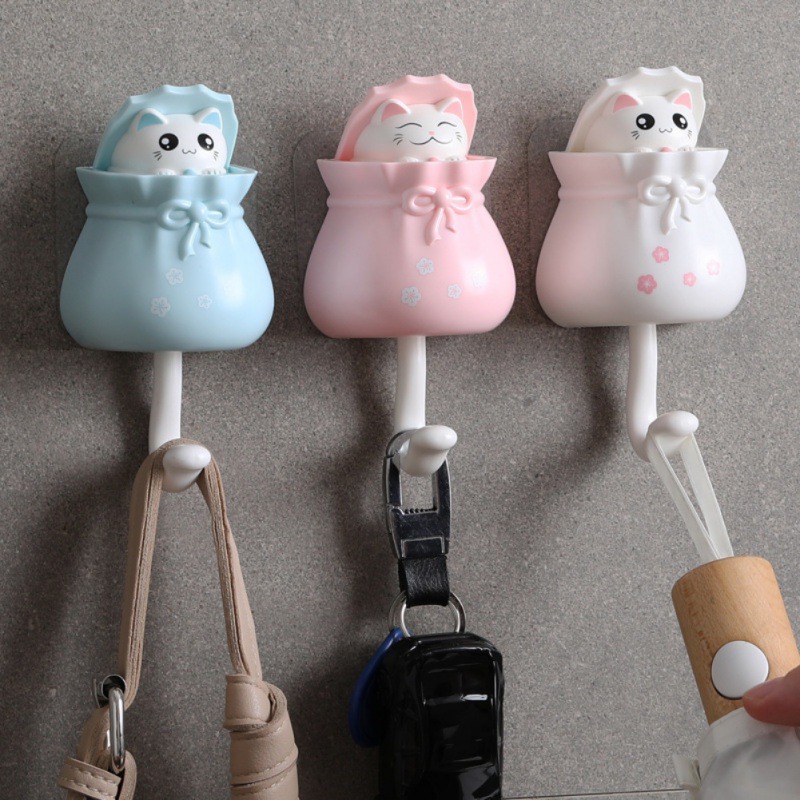Tablet Cute Accessories - Huishoudelijke Cartoon Kat Decoratieve Haken Sleutelhouder