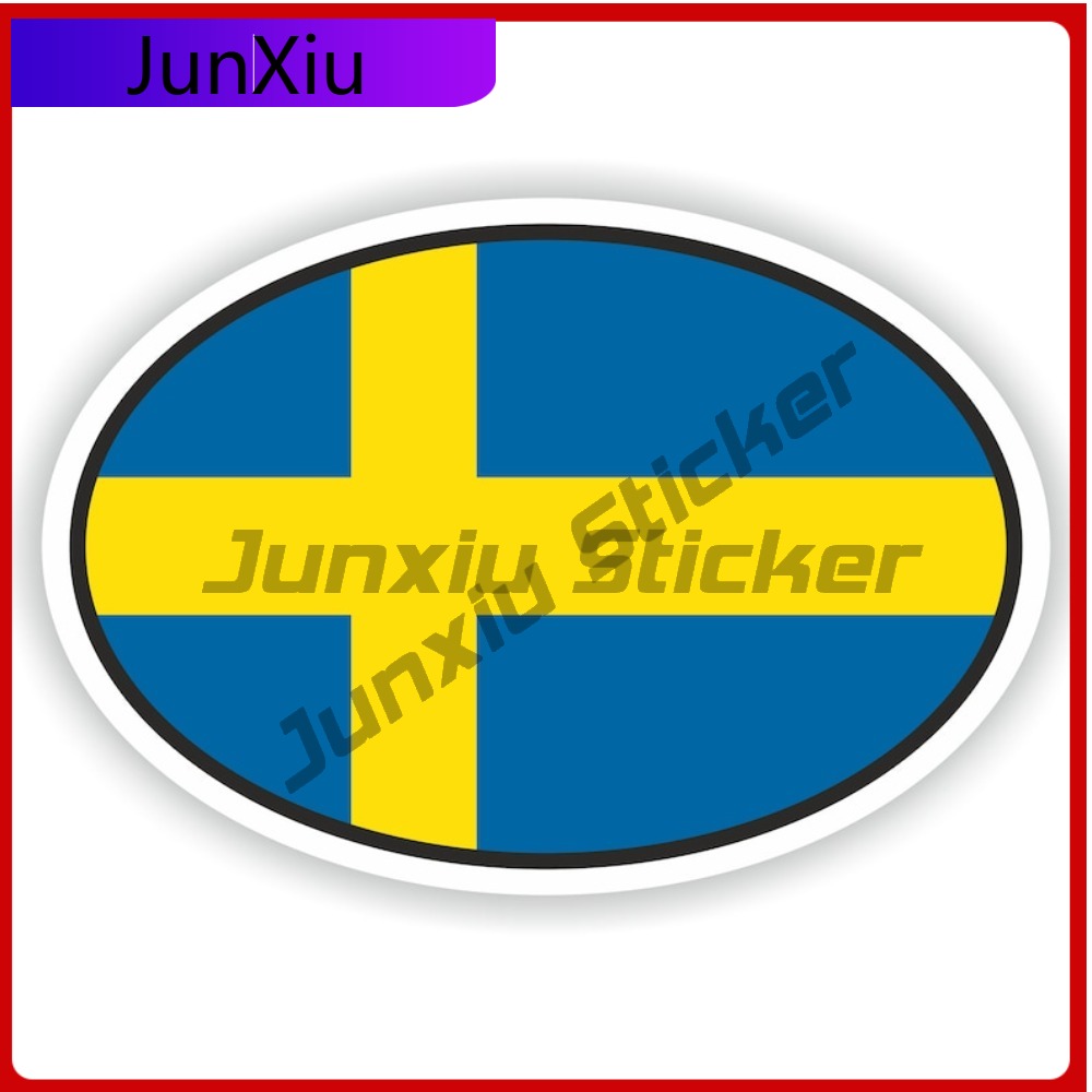 Tablet Cute Accessories - Zweden ovale sticker met vlag schattige