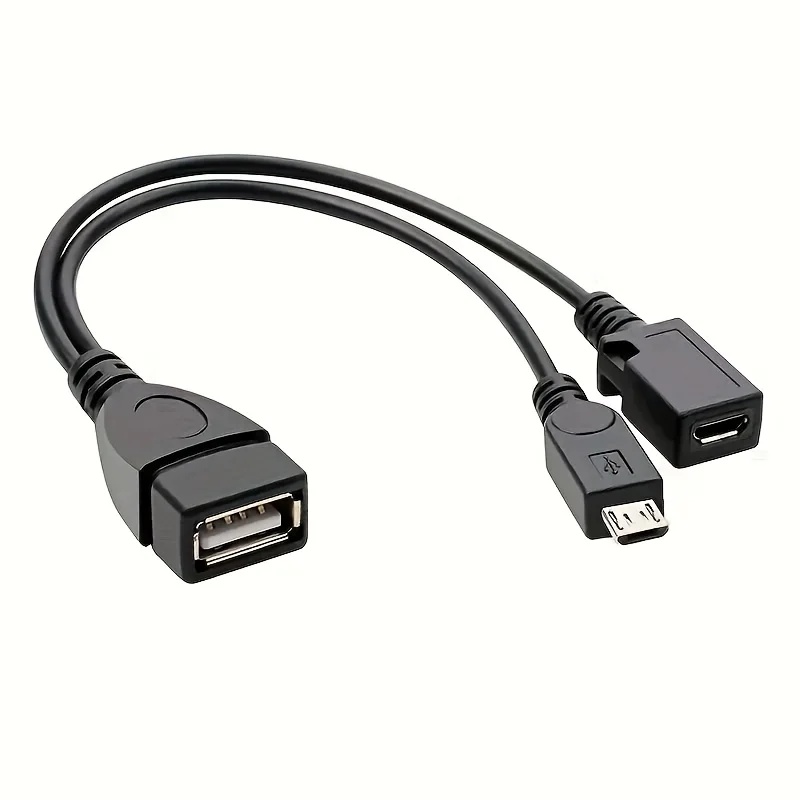 Tablet Tech Accessories - 2-in-1 OTG USB naar Micro USB-splitteradapter