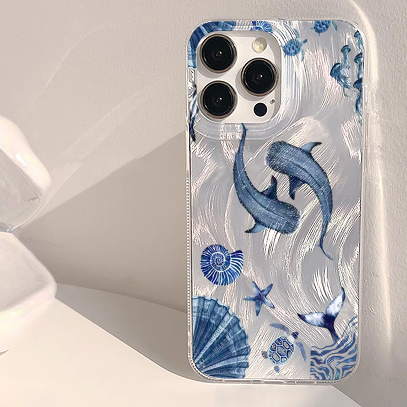Samsung Galaxy A55 - Ocean Animal Walvis Schildpad Trendy Telefoonhoesje