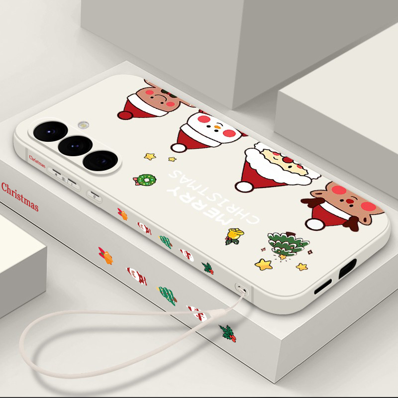 Samsung Galaxy A55 - Kerst Sneeuwpop Print Telefoonhoesje Voor Samsung