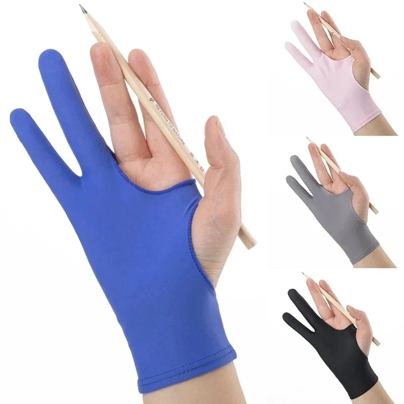 Drawing Glove Artist - 1/4 stuks anti-fouling handschoen met twee