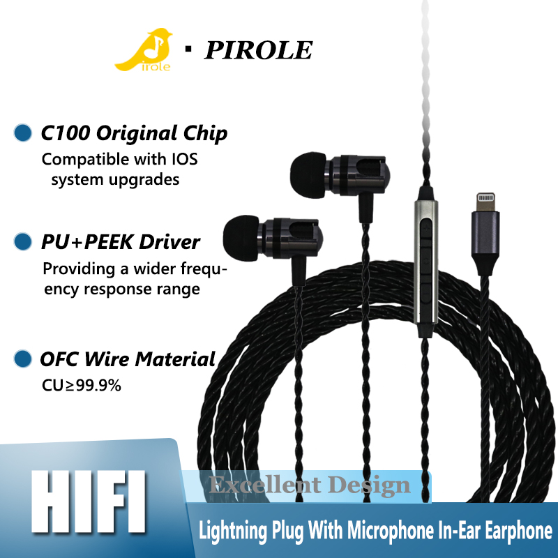 Wired Earphone Lightning - Originele bedrade oordopjes met microfoon, in-ear