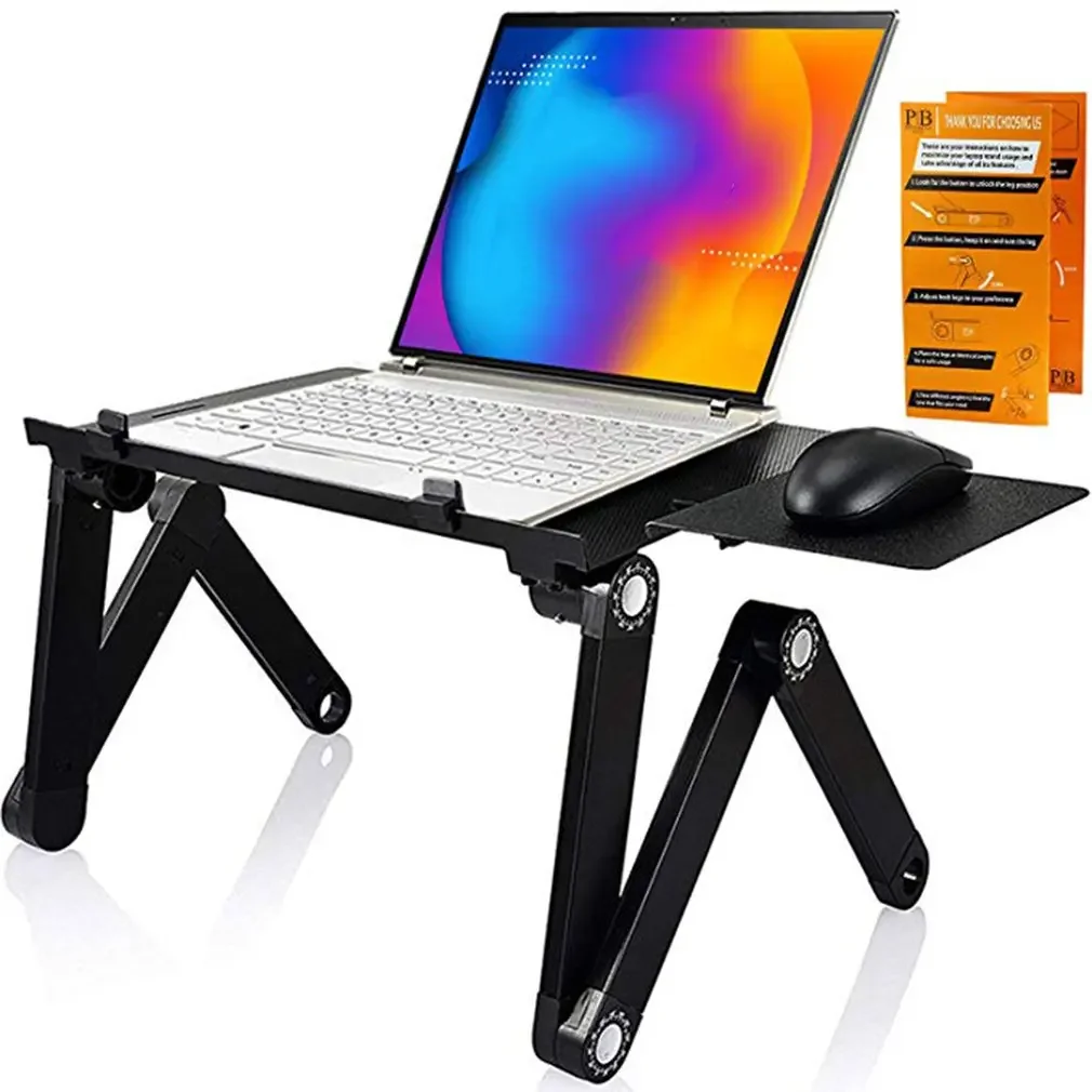 Tablet Lap Desk - Aluminium laptoptafel Opvouwbare notebook-desktopstandaard met koelventilator