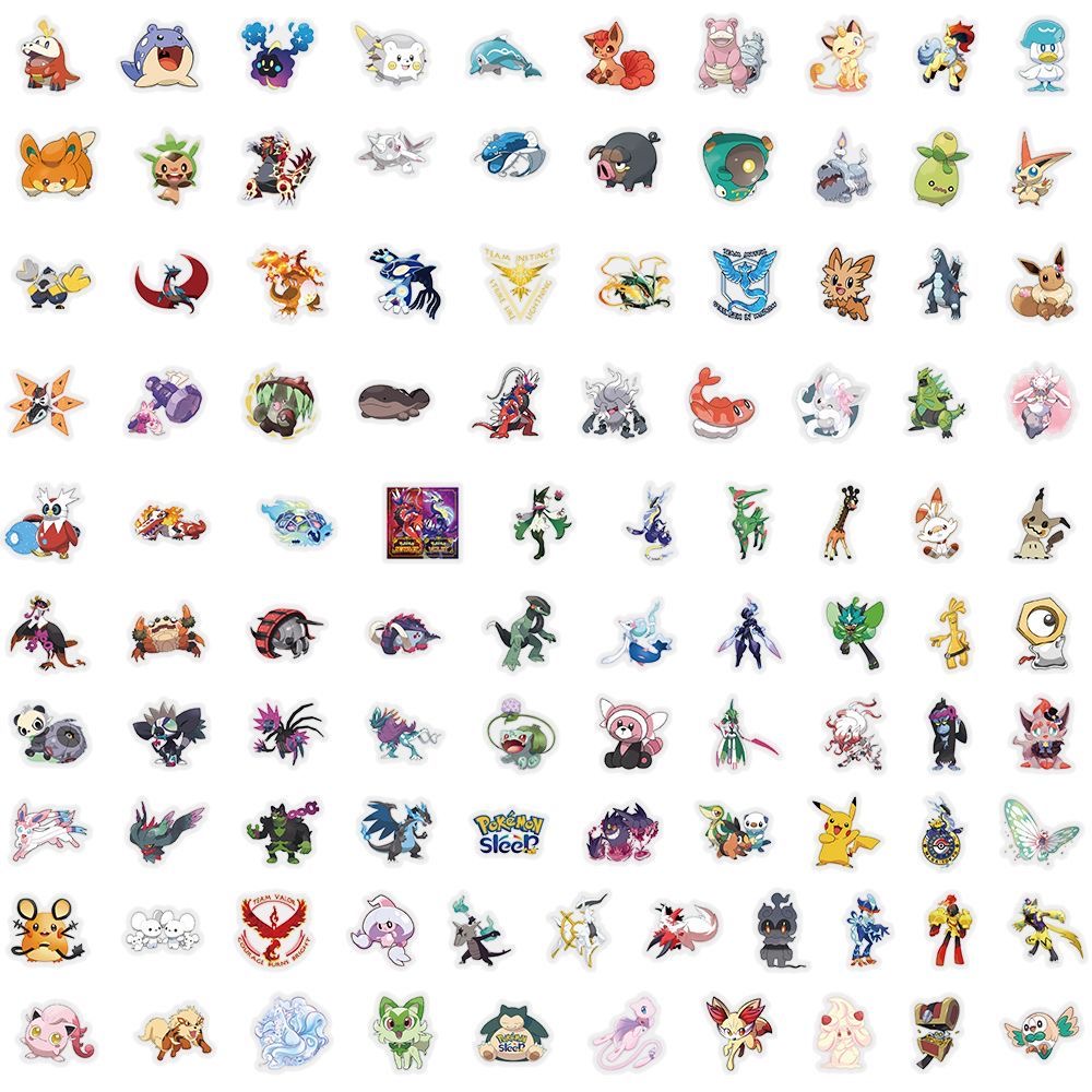 100 stuks Pokémon stickers, sc - Tablet Cute Accessories recensie en prijs