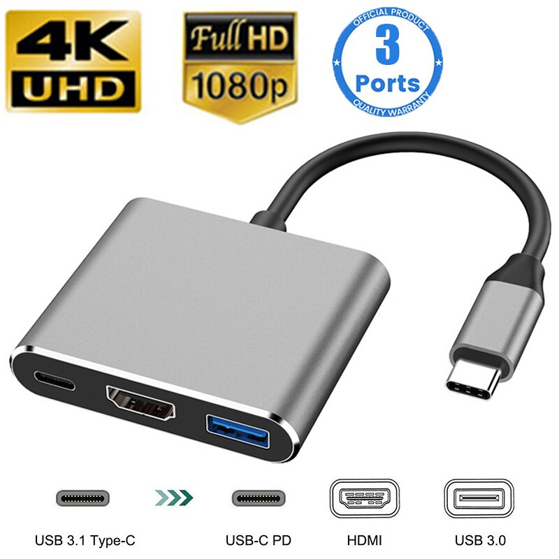 USB C HUB 3in1 Type C 3.0 naar - Usb Hub Type C recensie en prijs