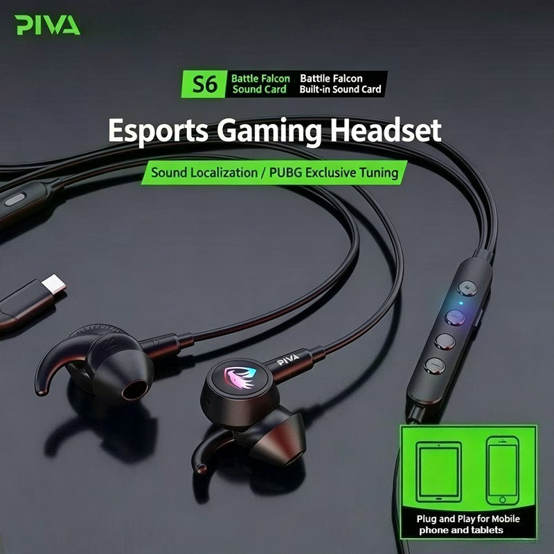 PIVA S6 Bedrade Gaming Oordopj - Wired Earphone Lightning recensie en prijs