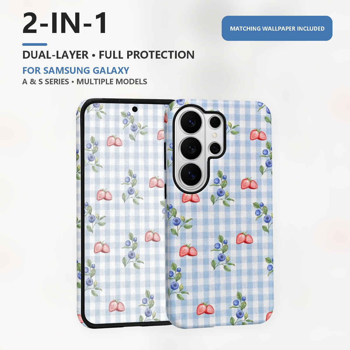 Blueberry Strawberry Gingham 2 - Samsung Galaxy S24 recensie en prijs
