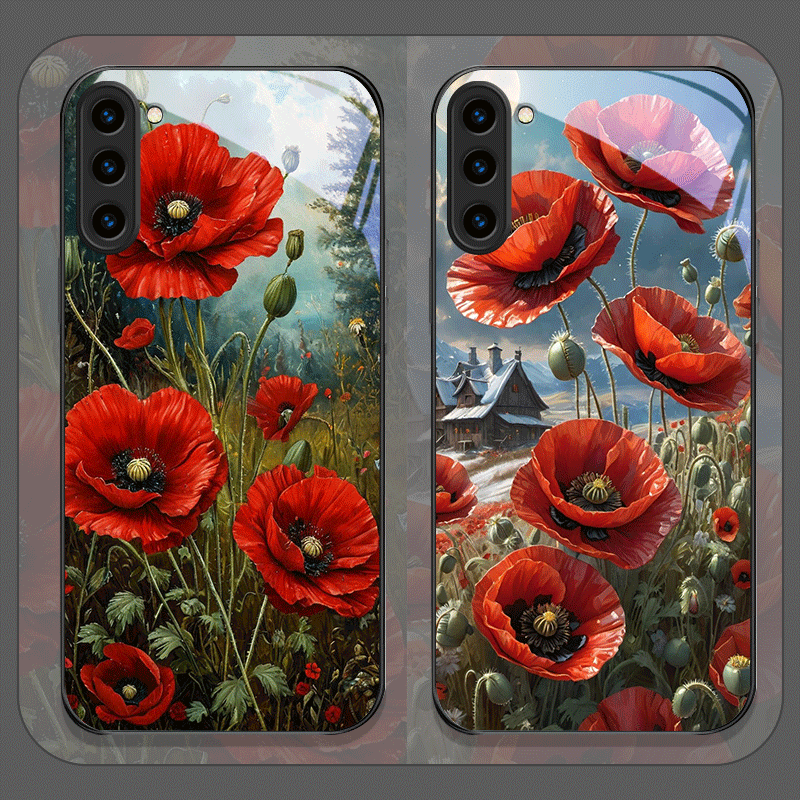 Retro Poppy Bloemen Bloeiend H - Samsung Galaxy S24 recensie en prijs